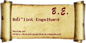 Bálint Engelhard névjegykártya
